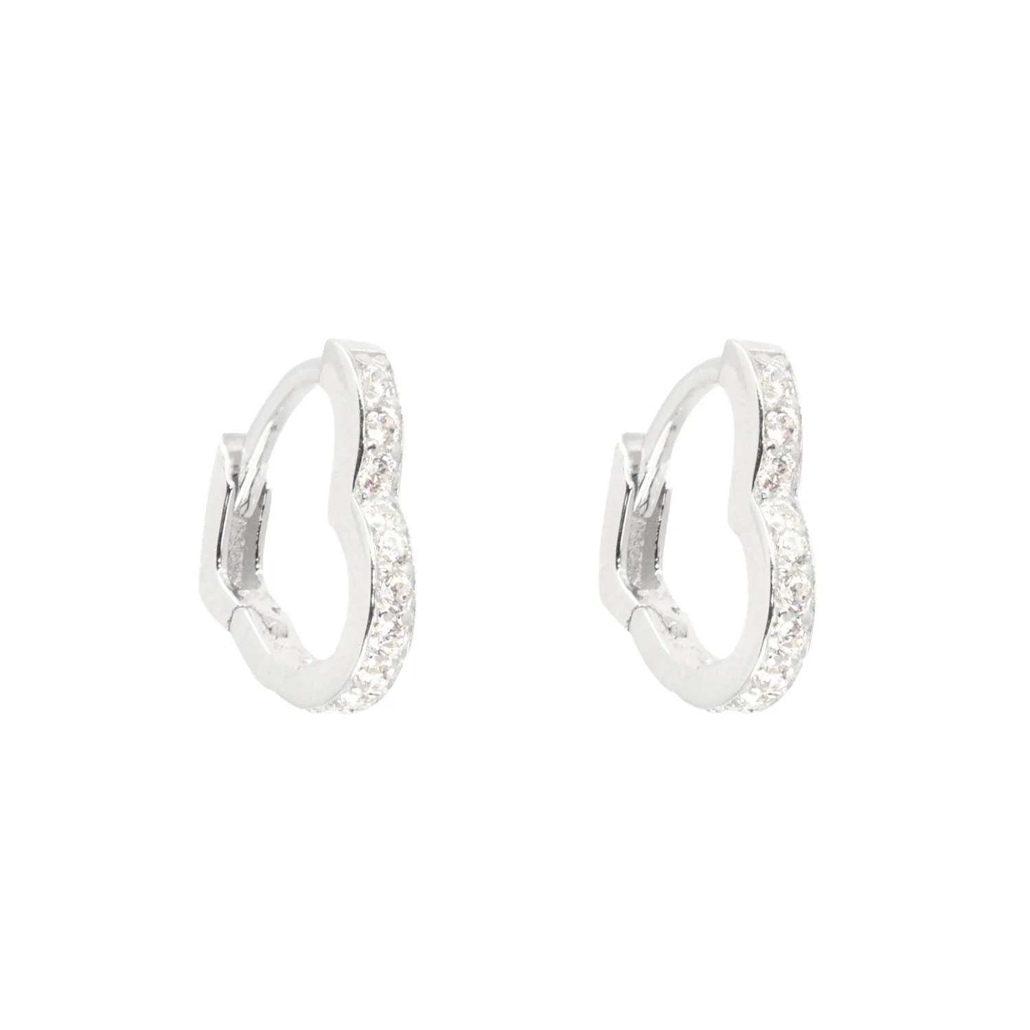 Love is Crystal Clear Heart Earrings sold by Ragen Jewels product image thumbnail 2