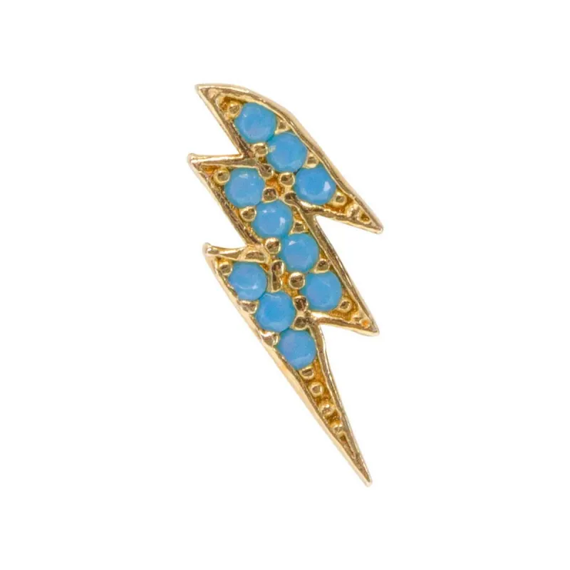 Blue Lighting Stud sold by Ragen Jewels