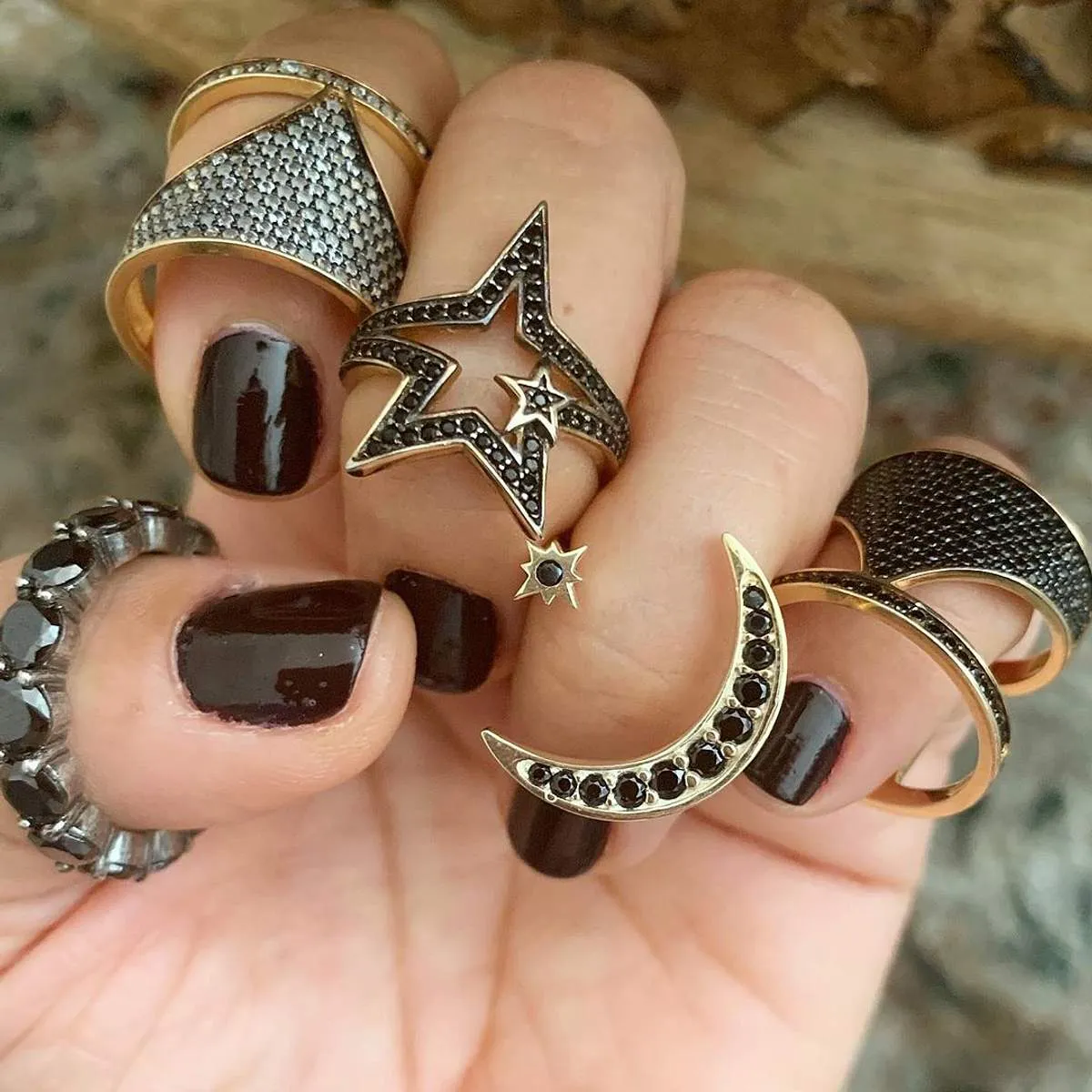 Midnight Moon Ring in Onyx sold by Ragen Jewels product image thumbnail 2