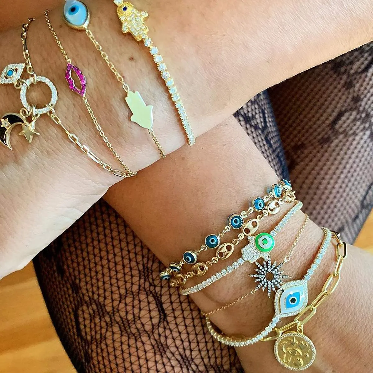 Green Hamsa Bracelet sold by Ragen Jewels product image thumbnail 2