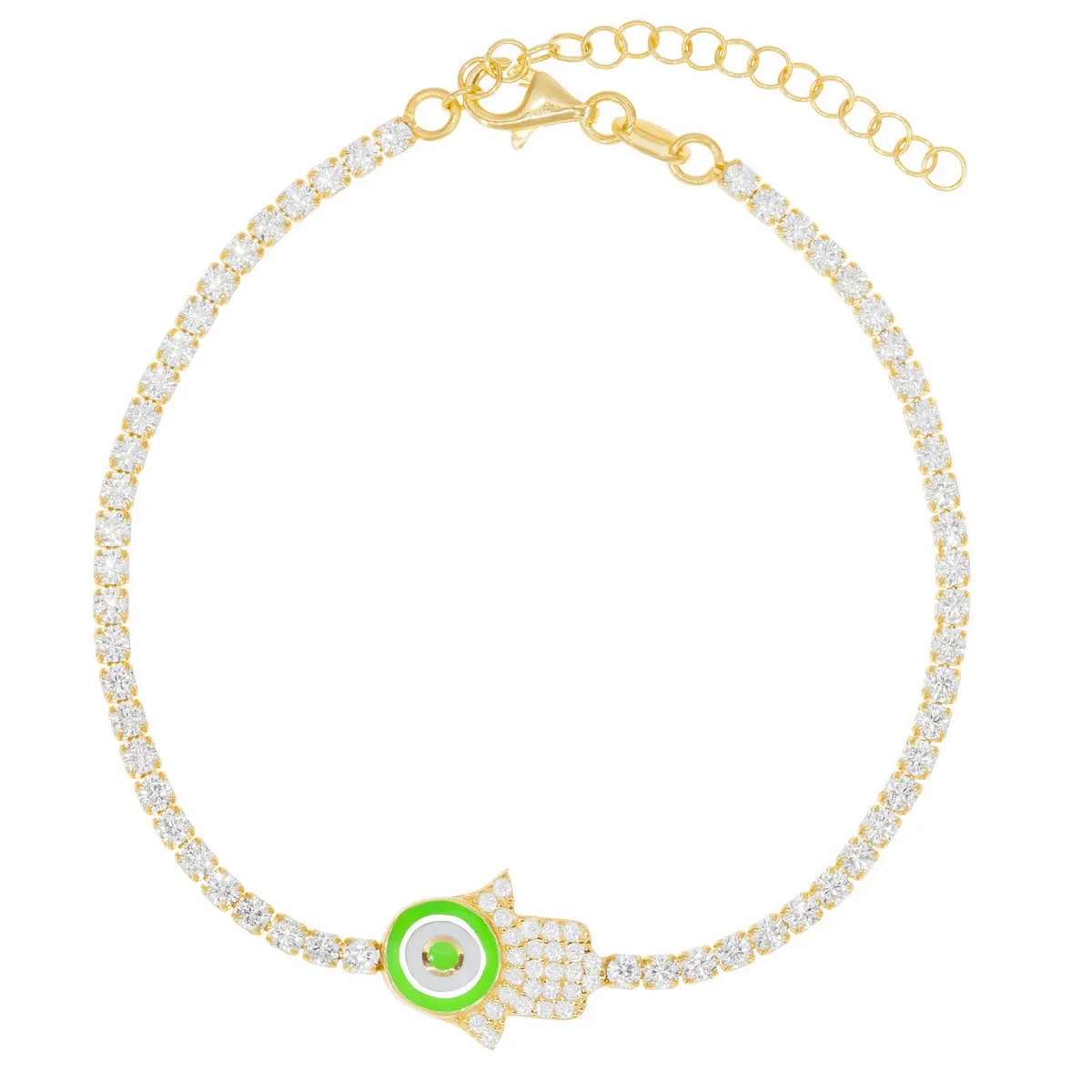 Green Hamsa Bracelet sold by Ragen Jewels