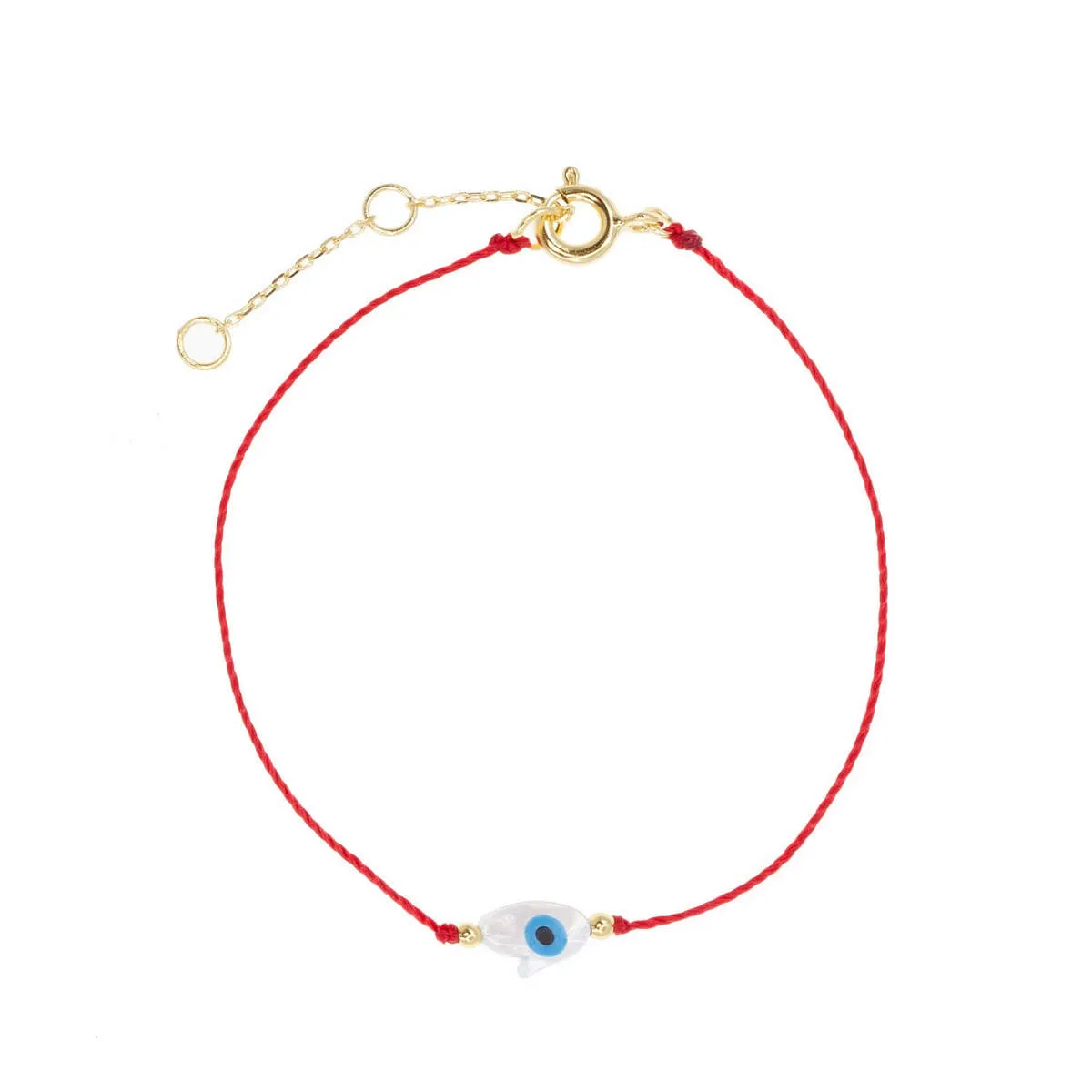 Evil Eye Hamsa Cord Bracelet in Red sold by Ragen Jewels