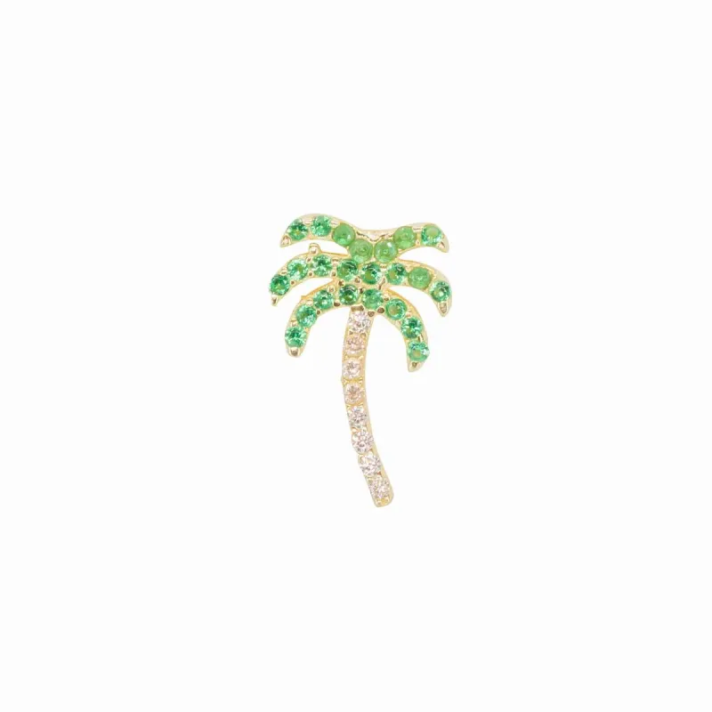 Crystal Palm Tree Mini Stud sold by Ragen Jewels