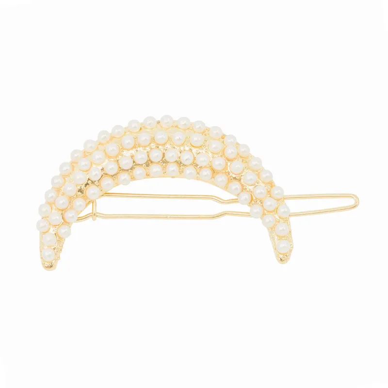 Pearl Moon Crescent Hairpin sold by Ragen Jewels