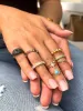 Rounded Crystal Ring in Onyx sold by Ragen Jewels
