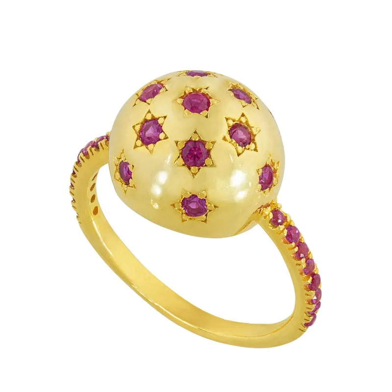 Milky Way Ring in Ruby sold by Ragen Jewels