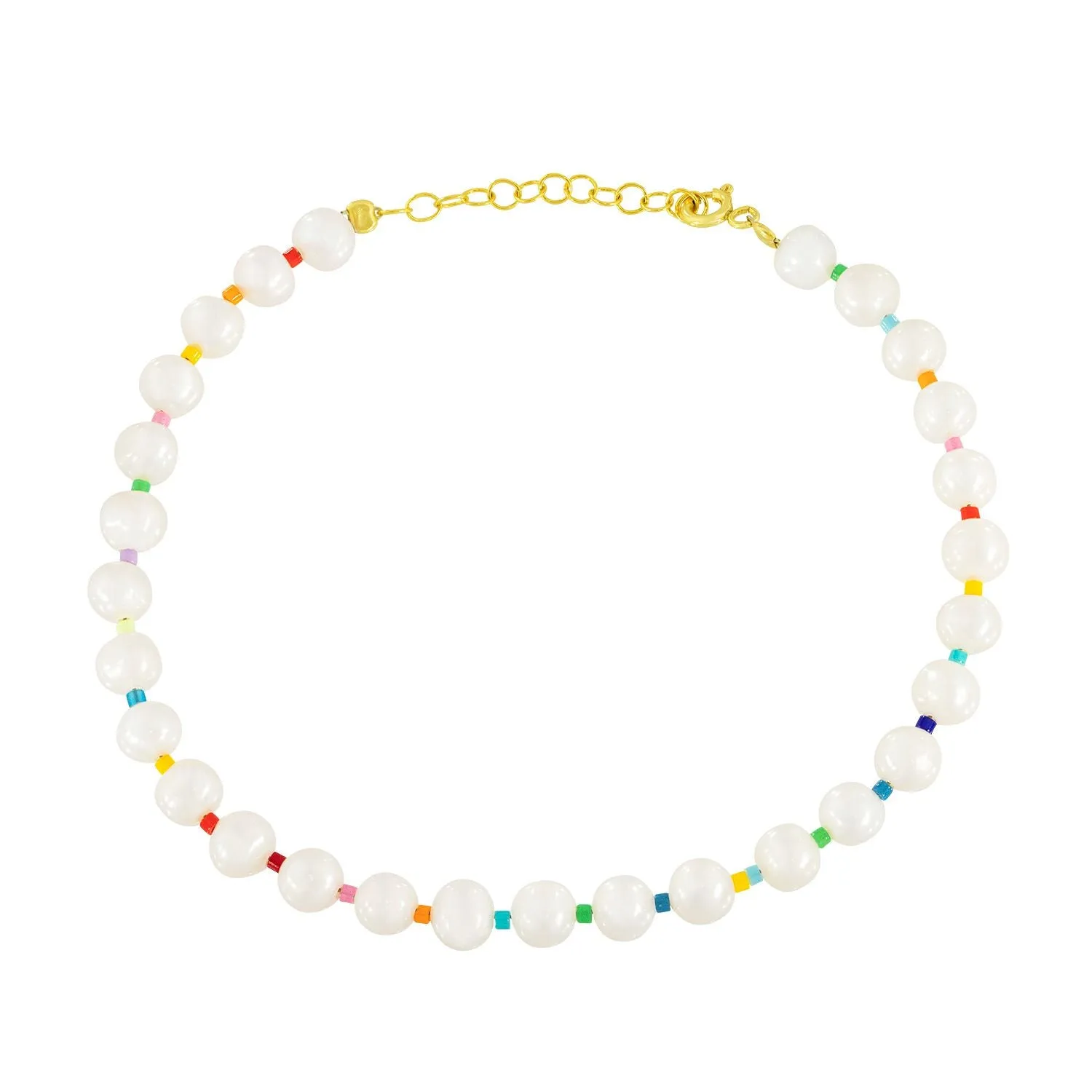 Sweetness Pearl & Rainbow Anklet sold by Ragen Jewels