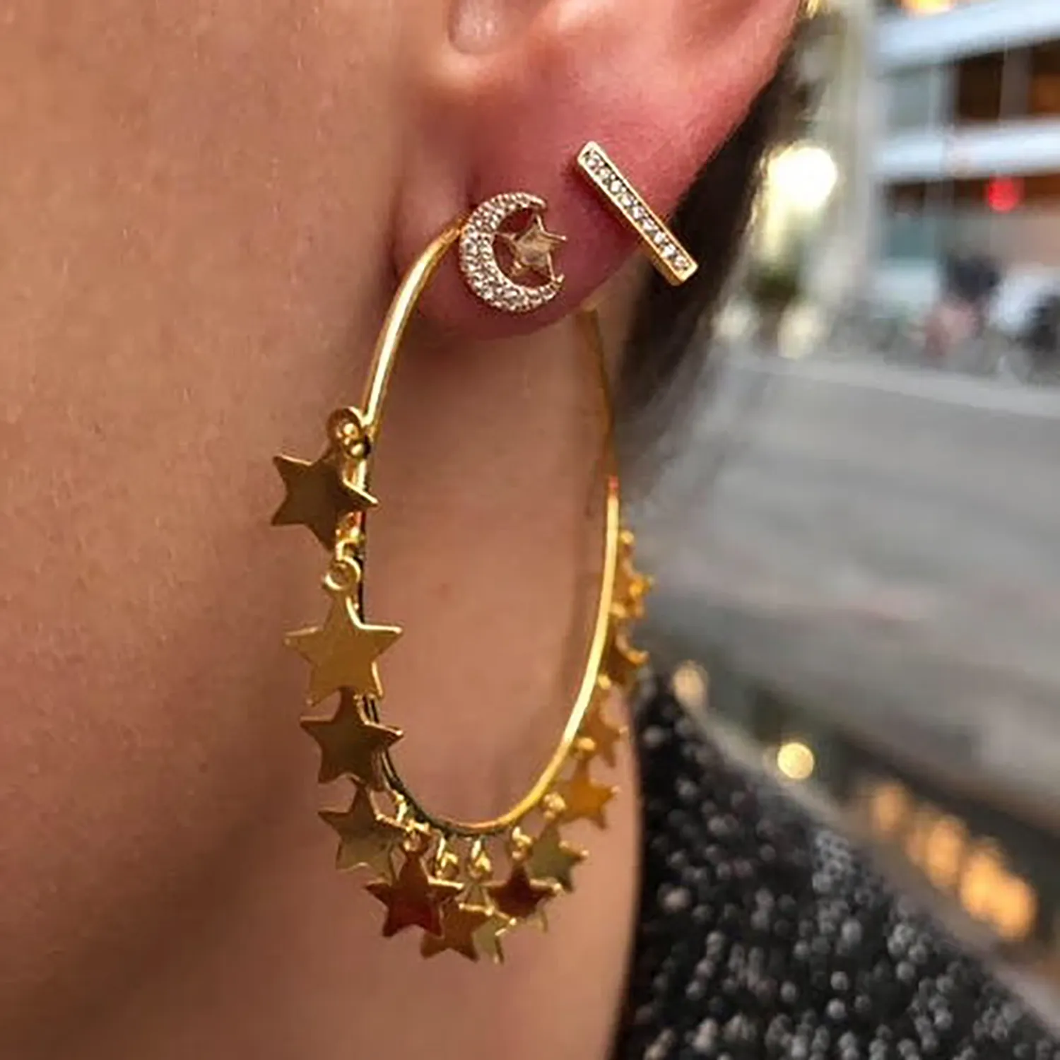 Pavé Bar Single Stud sold by Ragen Jewels product image thumbnail 2