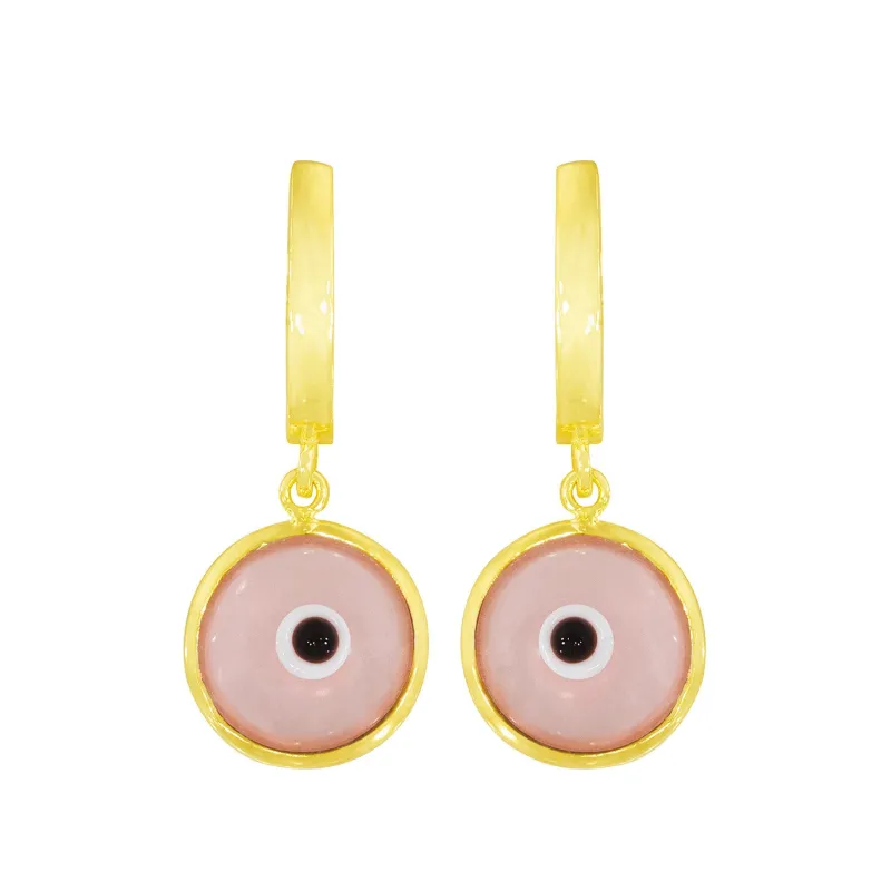 Seeing Double Evil Eye Earrings in Rosé sold by Ragen Jewels