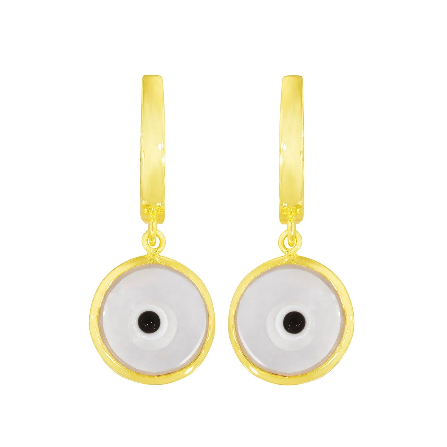Seeing Double Evil Eye Earrings in Cloud sold by Ragen Jewels
