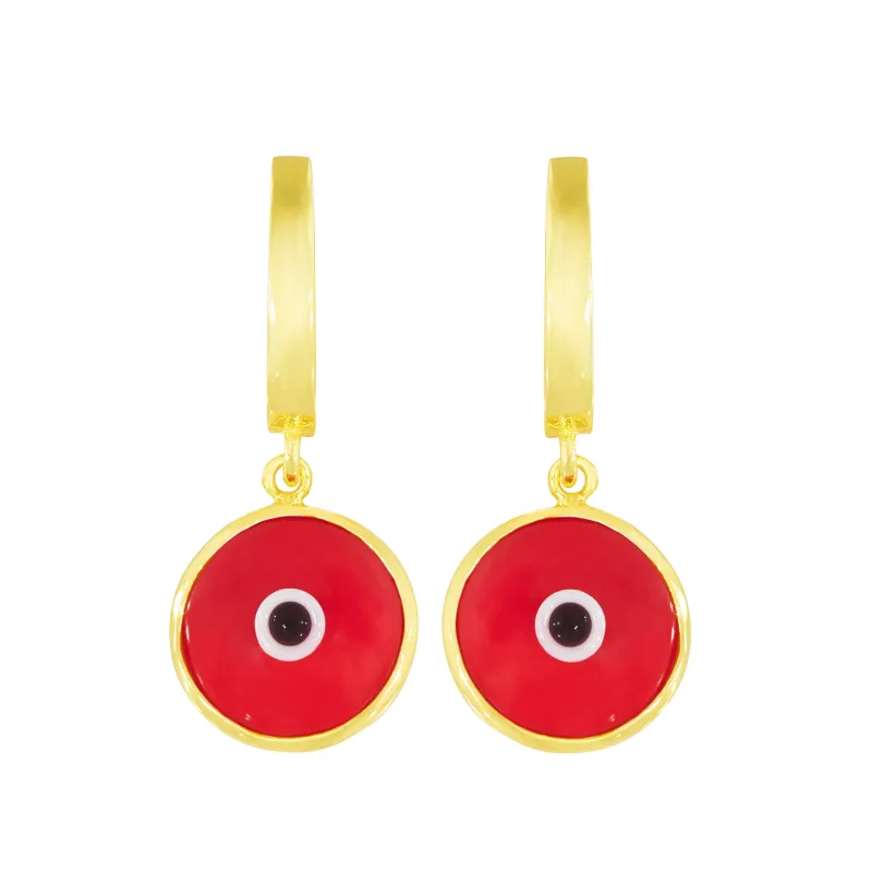 Seeing Double Evil Eye Earrings in Cherry sold by Ragen Jewels
