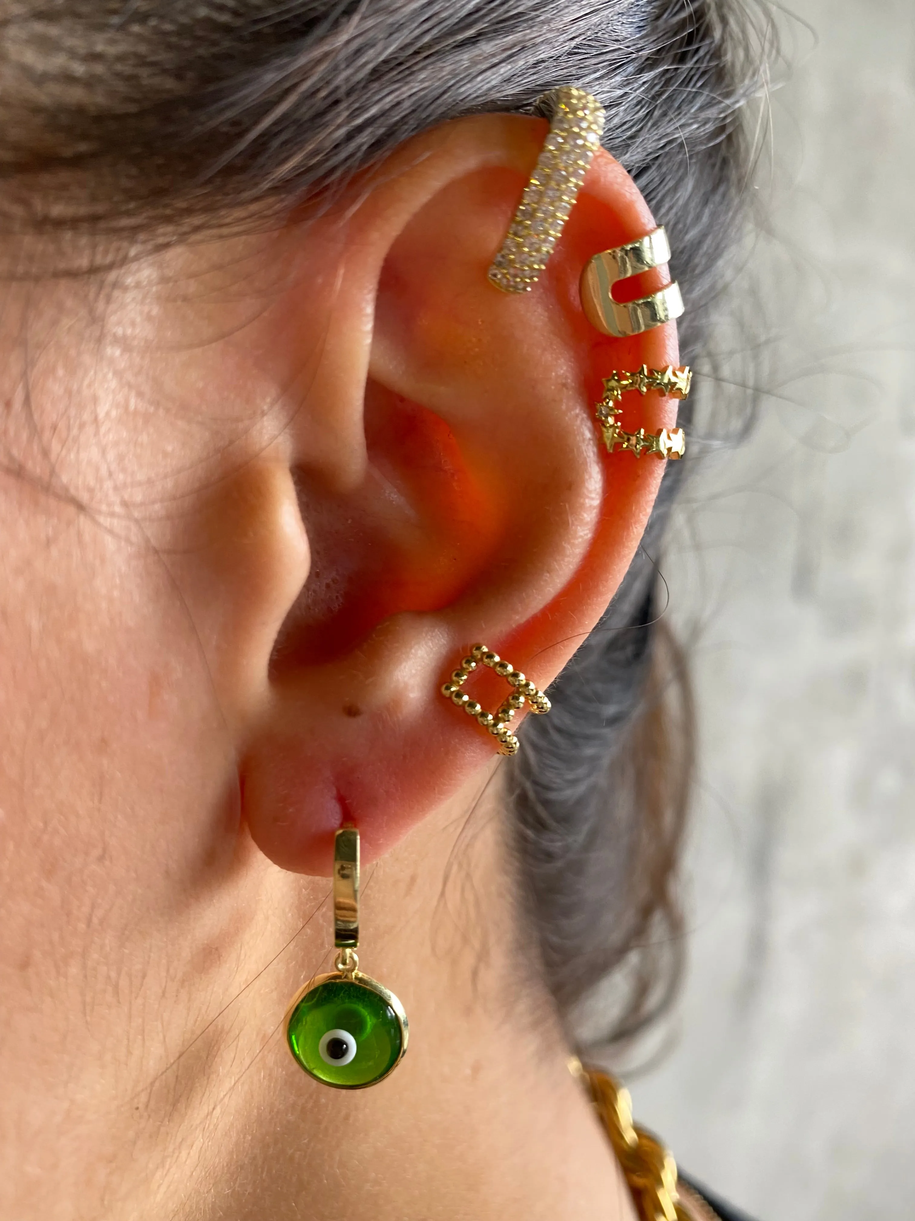 Seeing Double Evil Eye Earrings in Ocean sold by Ragen Jewels product image thumbnail 3