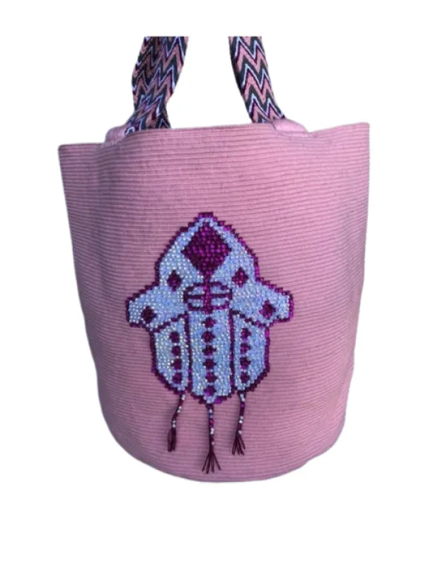 Hamsa Woven Beach Bag in Large sold by Ragen Jewels