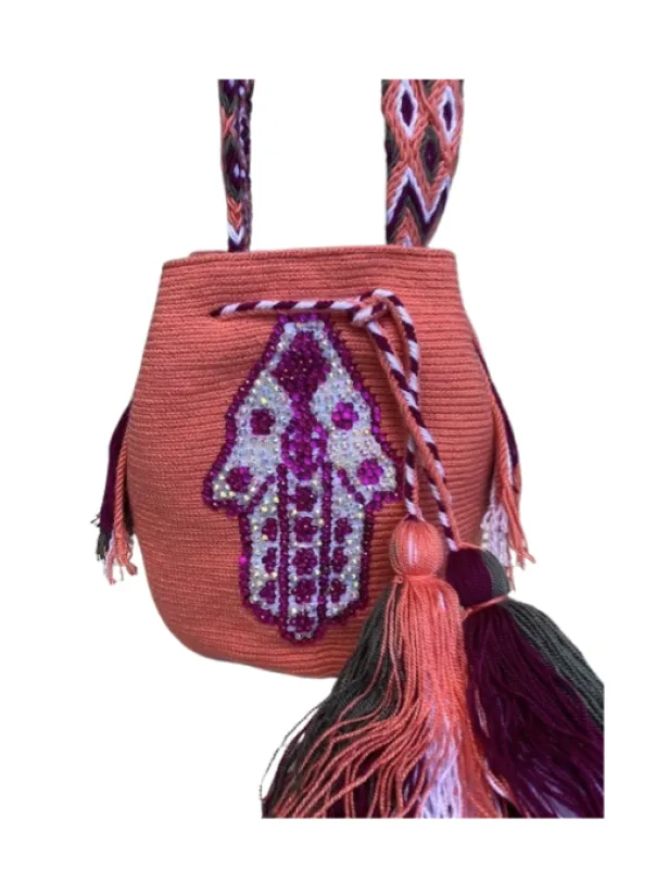 Hamsa Woven Bag in Small sold by Ragen Jewels
