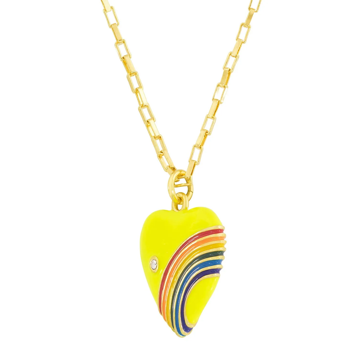 Rainbows in Your Heart Pendant in Lemon Yellow sold by Ragen Jewels product image thumbnail 3