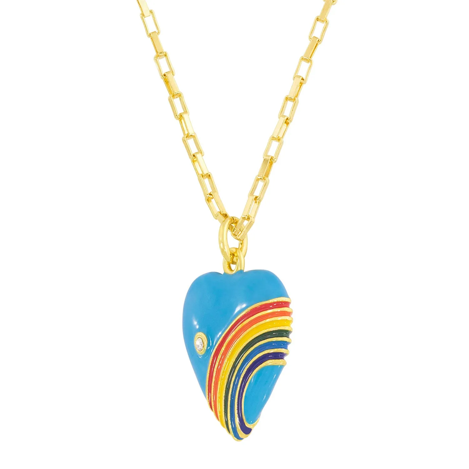 Rainbows in Your Heart Pendant in Sky Blue sold by Ragen Jewels product image thumbnail 3