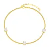 Glow Your Own Way Gemstone Anklet in Canary sold by Ragen Jewels