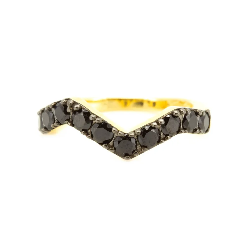 Onyx Zig Zag Ring sold by Ragen Jewels