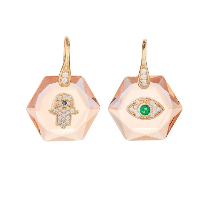 Dancefloor Divinity Earrings in Amber Ice sold by Ragen Jewels