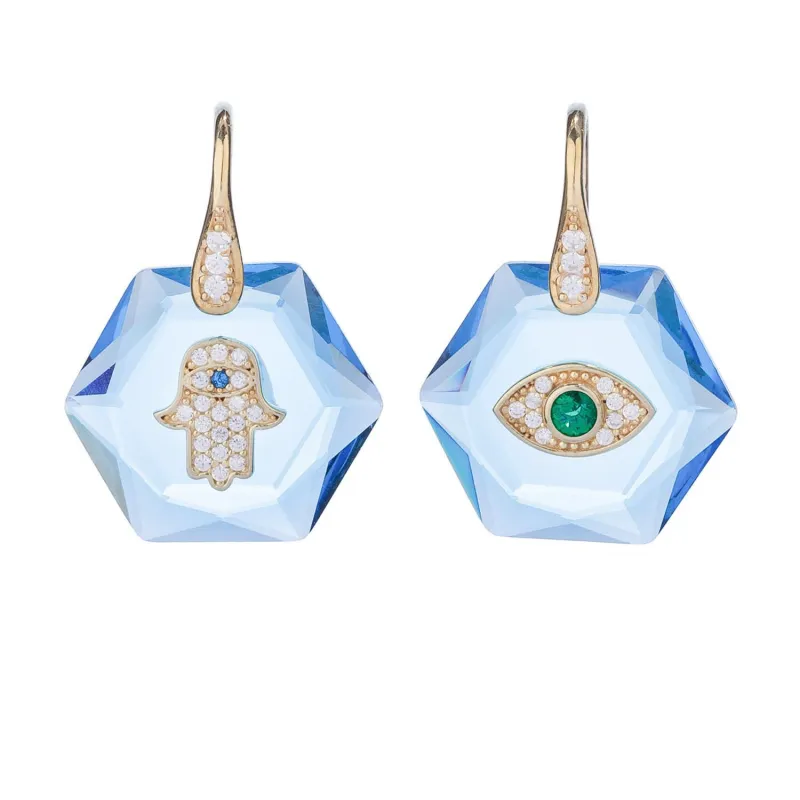 Dancefloor Divinity Earrings in Sky Ice sold by Ragen Jewels