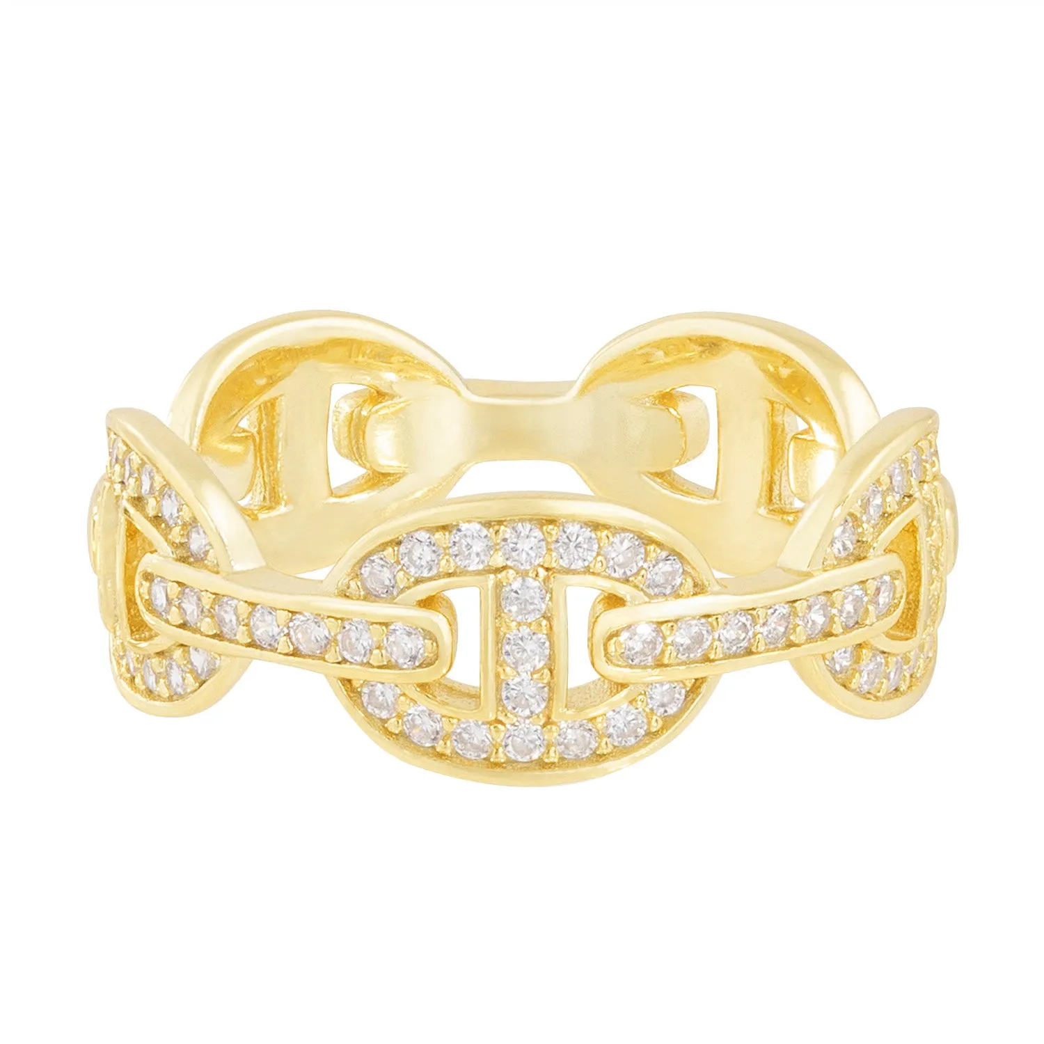 Diamond Buckle Chain Ring sold by Ragen Jewels