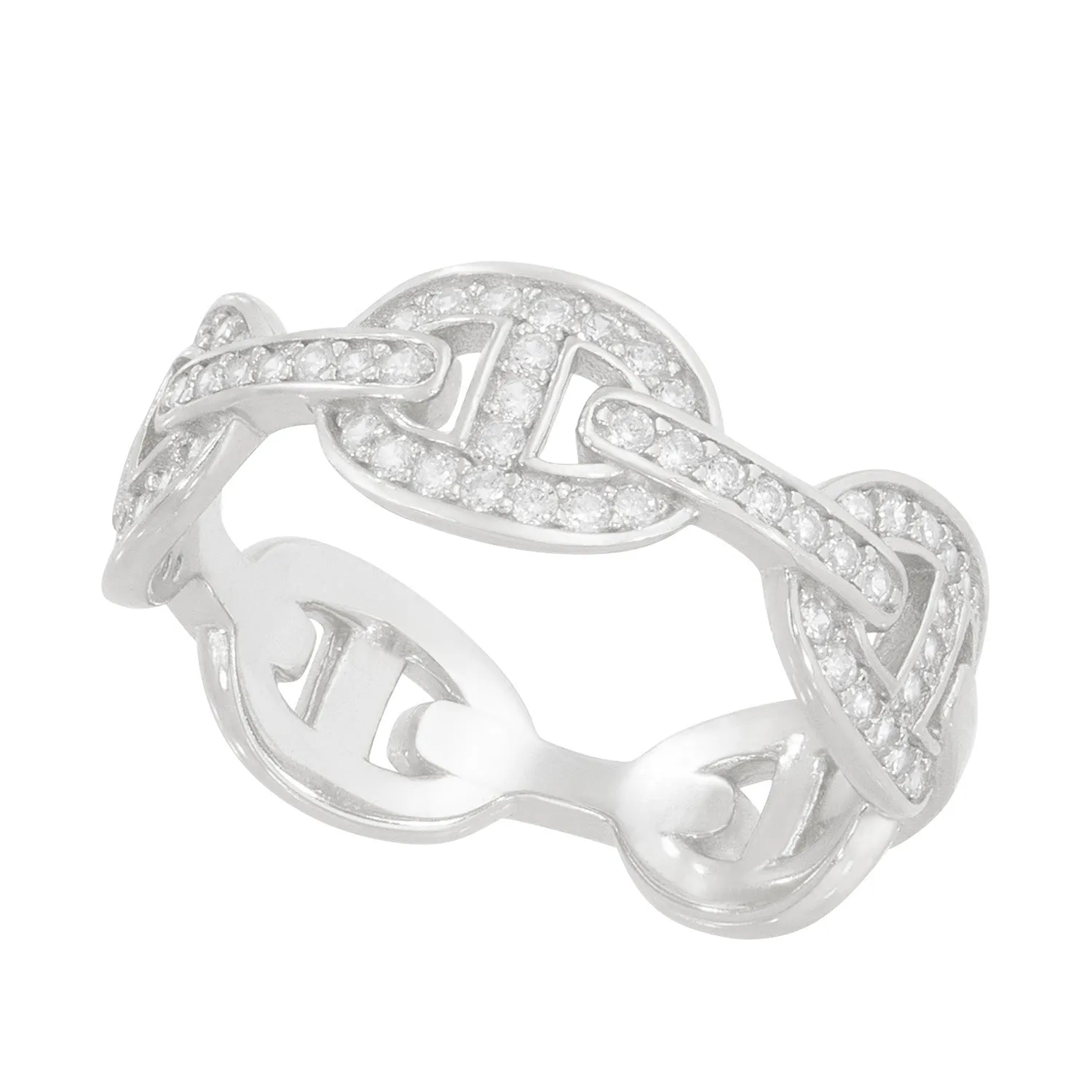 Diamond Buckle Chain Ring sold by Ragen Jewels product image thumbnail 4