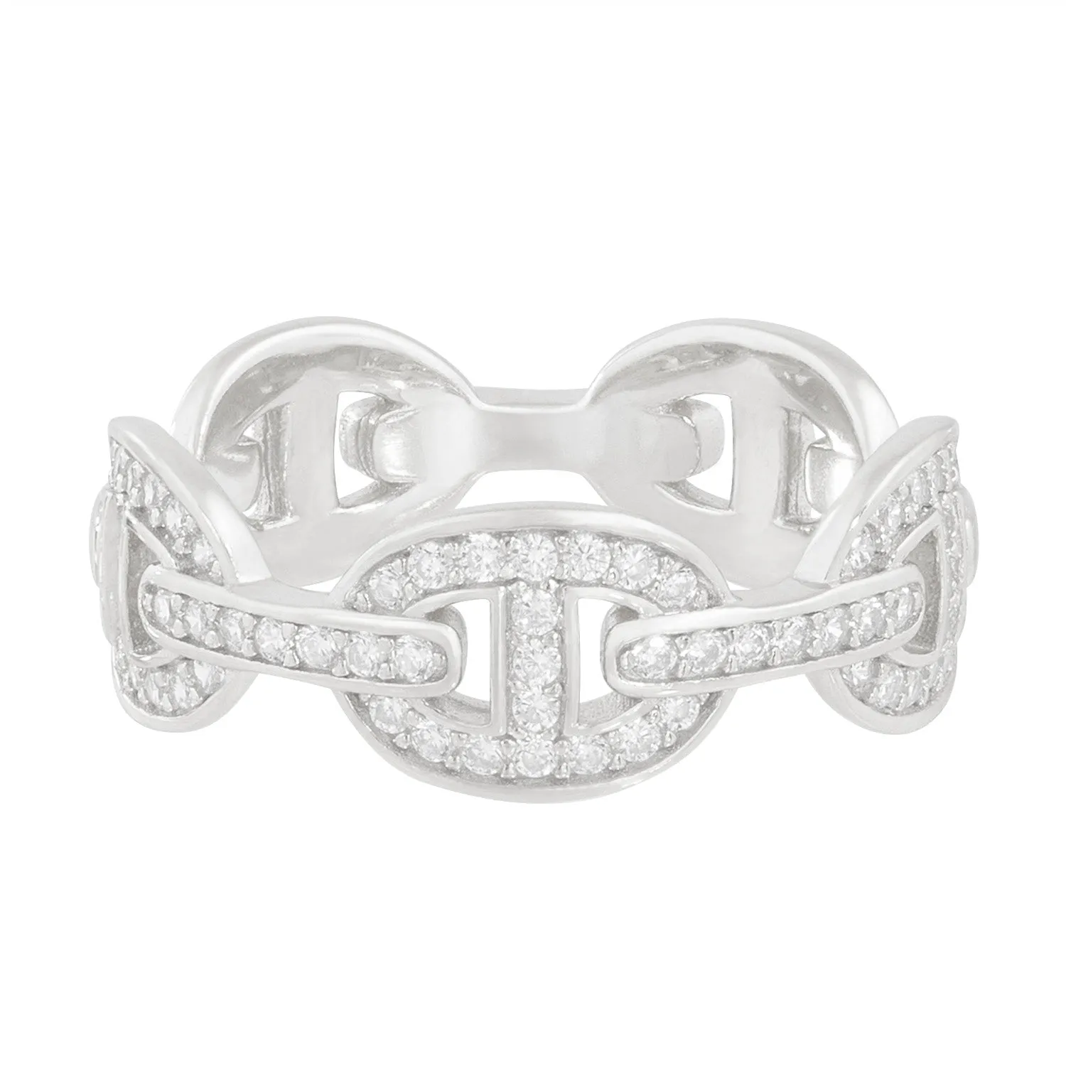 Diamond Buckle Chain Ring sold by Ragen Jewels product image thumbnail 3