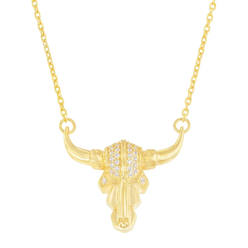 By The Horns Pavé Necklace made by Ragen Jewels