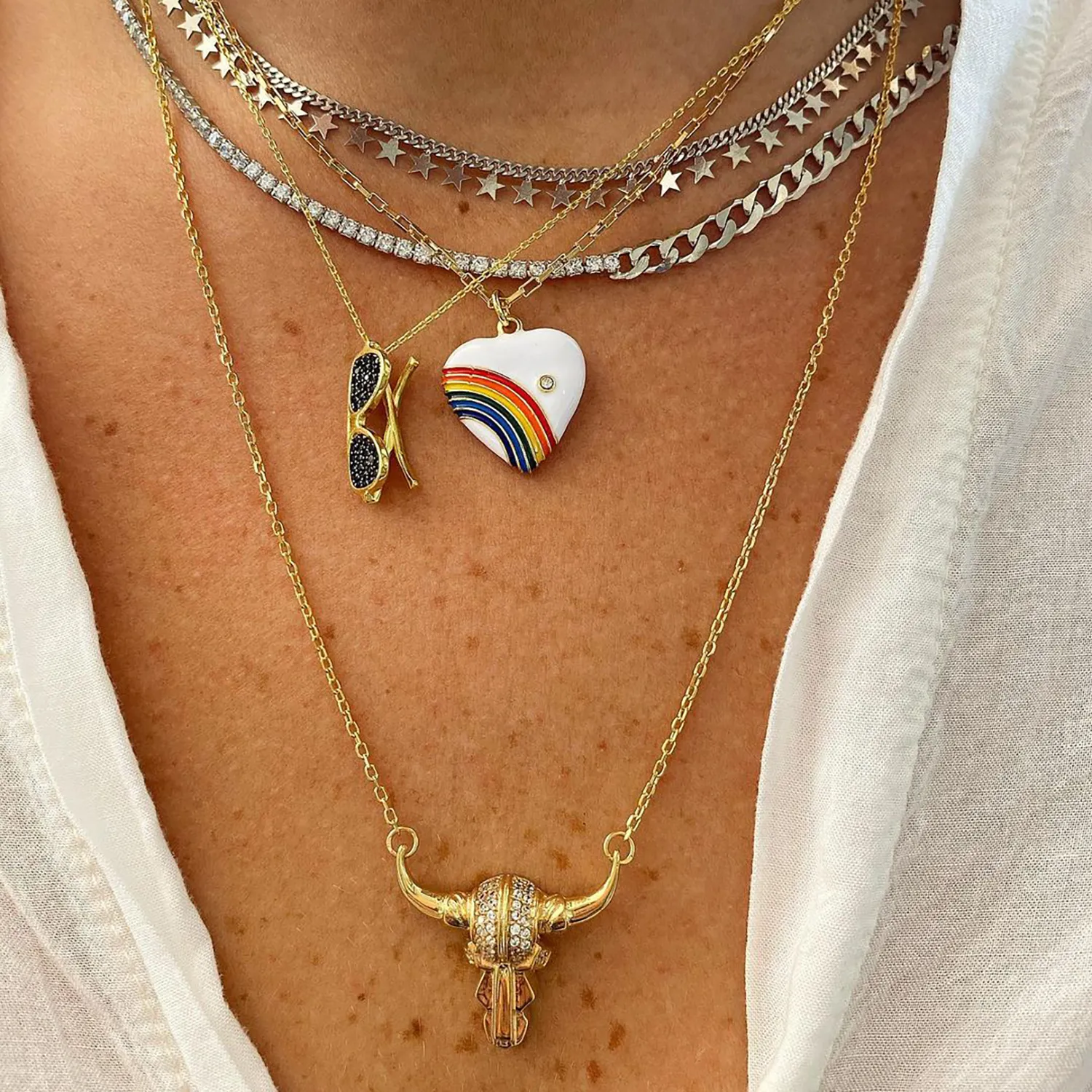 By The Horns Pavé Necklace sold by Ragen Jewels product image thumbnail 2