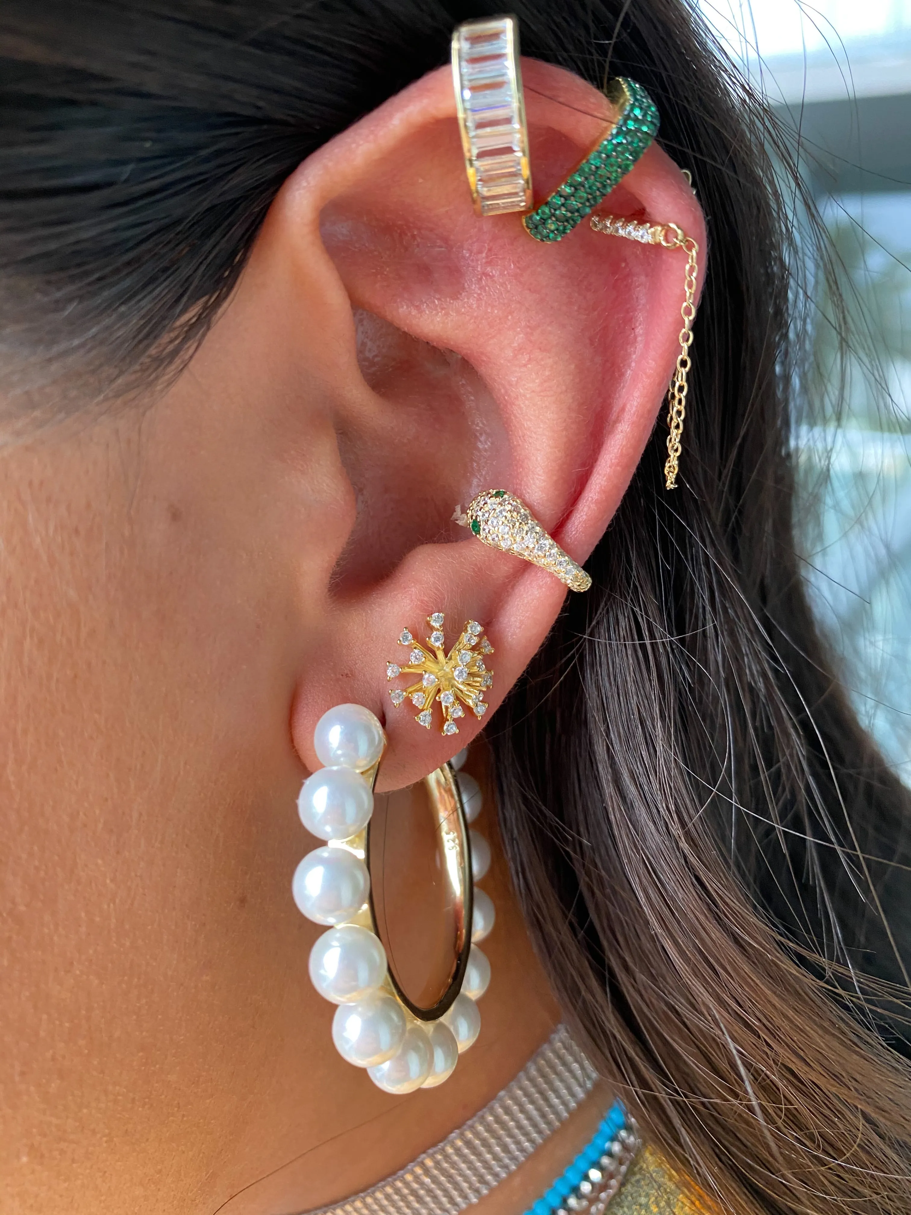 Heaven On Earth Pearl Hoops sold by Ragen Jewels product image thumbnail 2