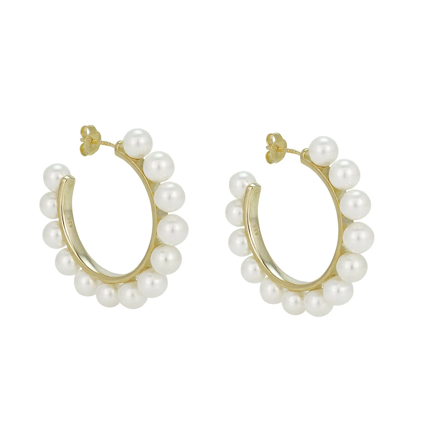 Heaven On Earth Pearl Hoops sold by Ragen Jewels