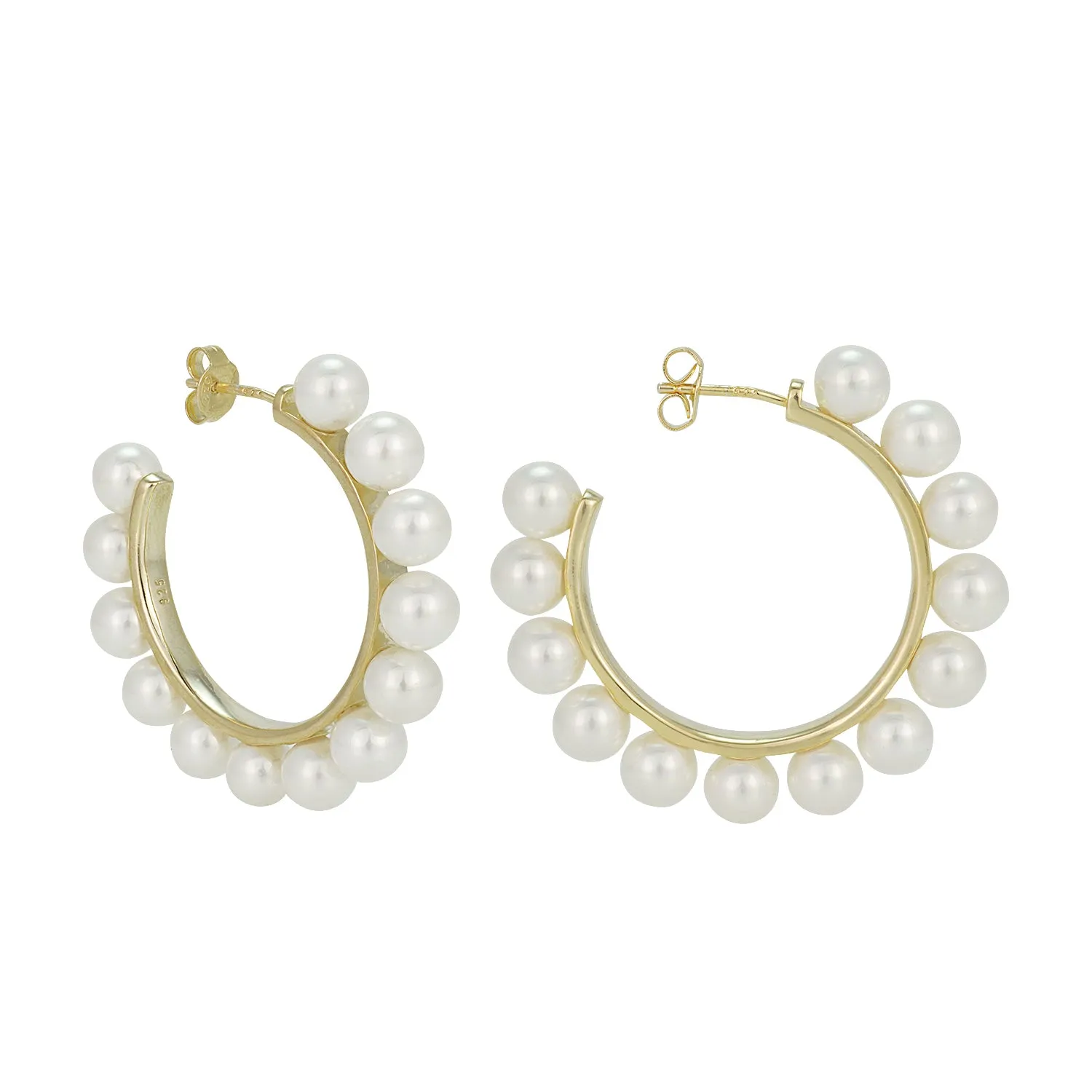 Heaven On Earth Pearl Hoops sold by Ragen Jewels product image thumbnail 3