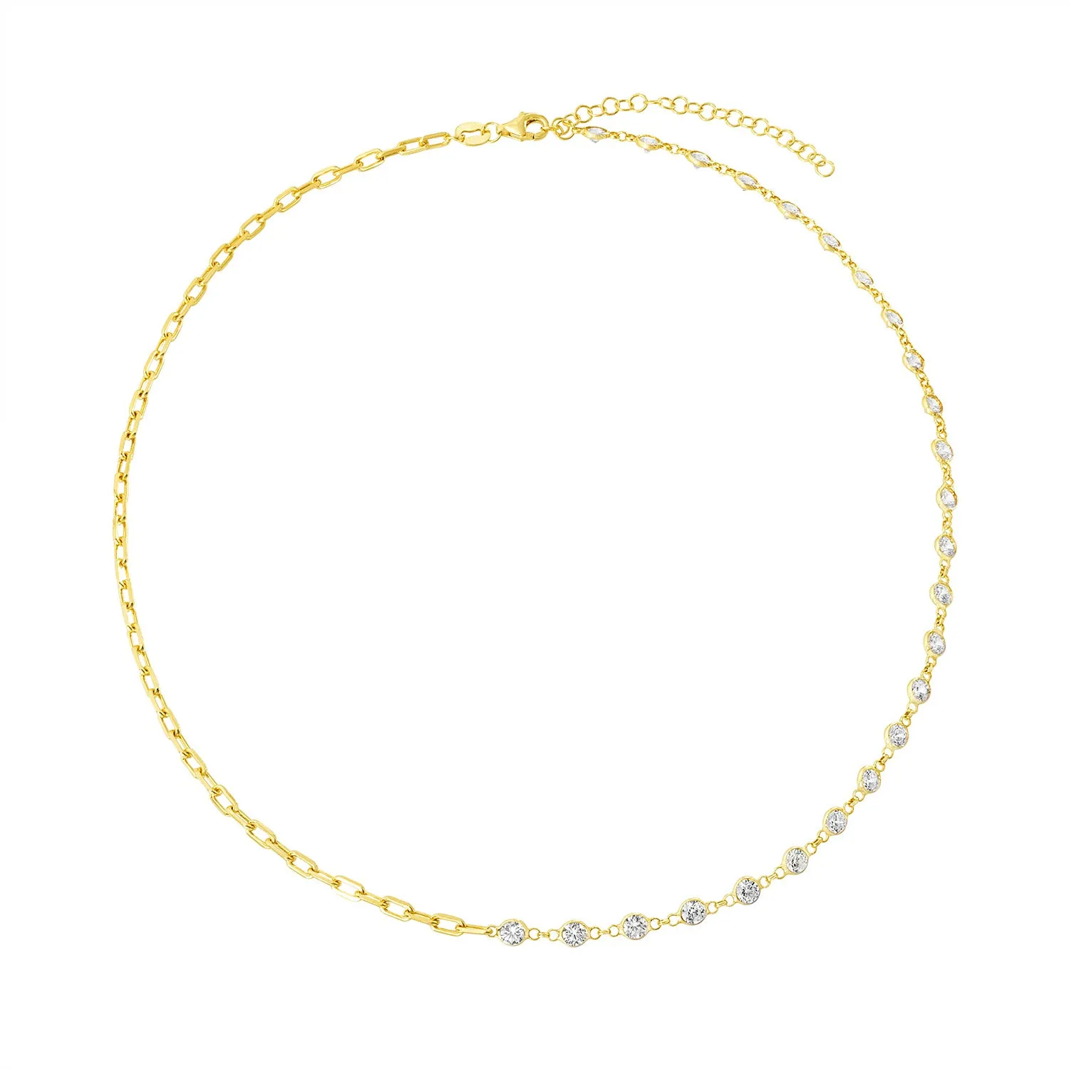 Twice As Nice Chain & Crystal Necklace sold by Ragen Jewels product image thumbnail 3