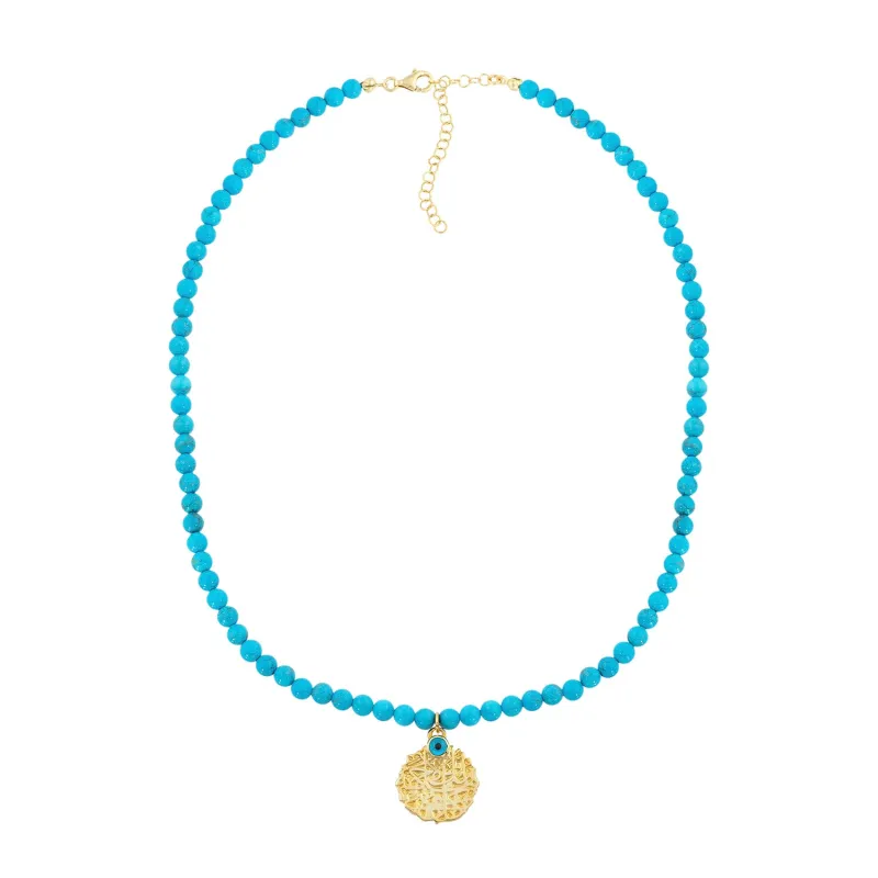Dreaming in Turquoise Evil Eye Amulet sold by Ragen Jewels