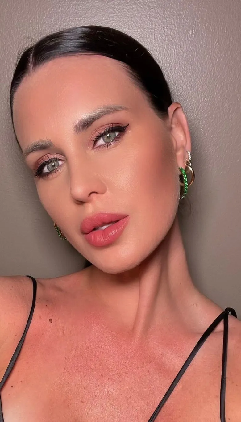 Emerald Crystal Infinity Hoops sold by Ragen Jewels product image thumbnail 4