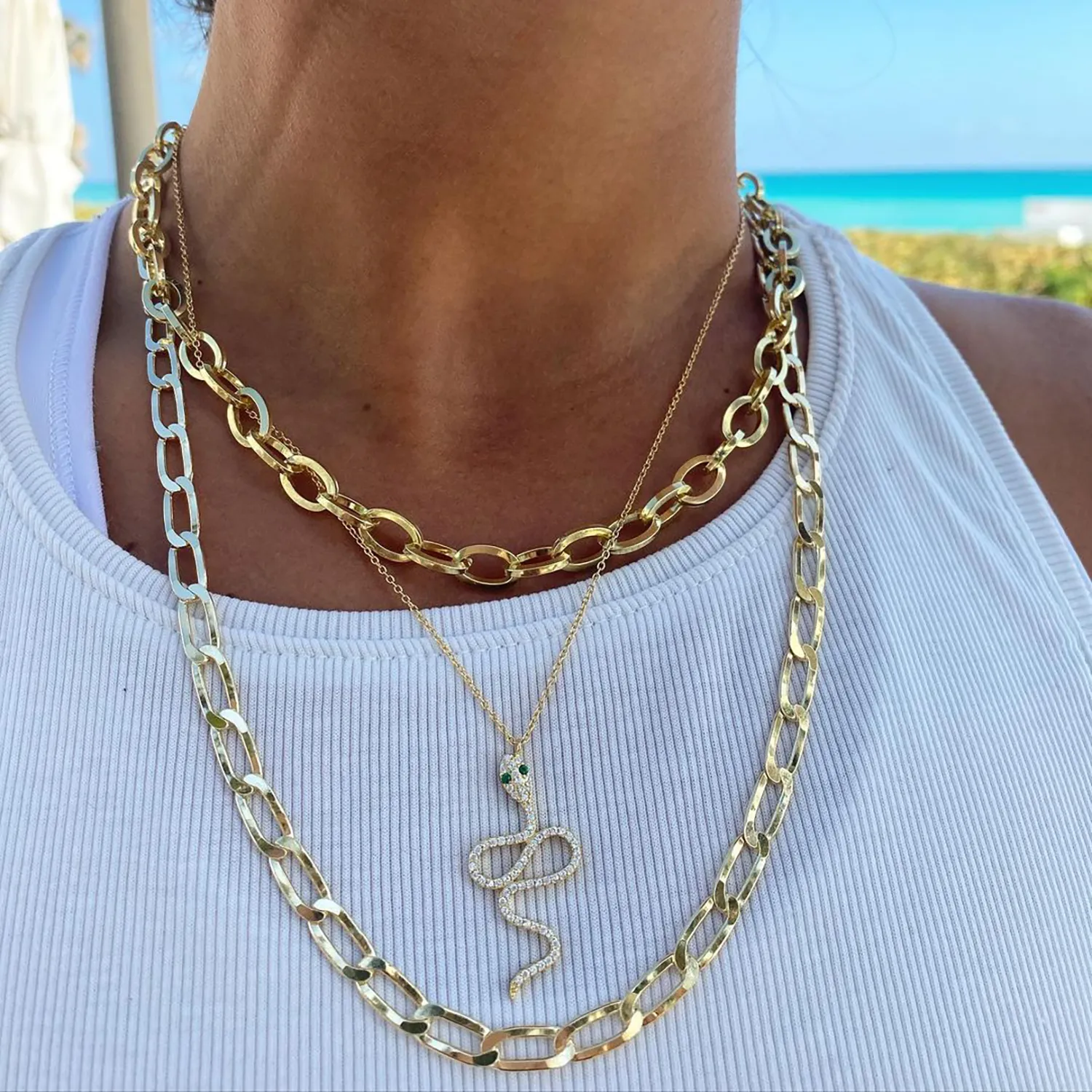 The Drip Curb Chain sold by Ragen Jewels product image thumbnail 2