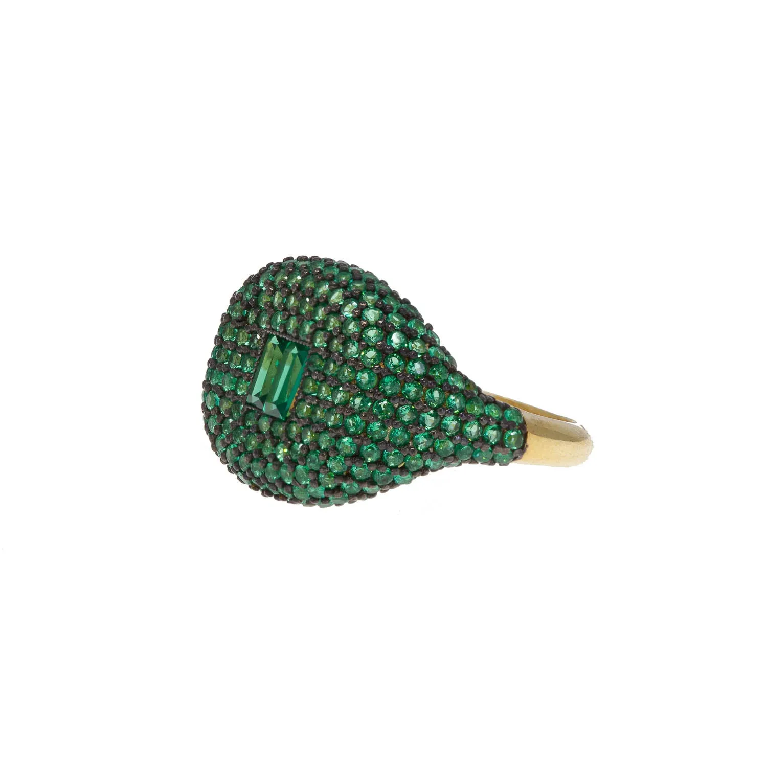 Rounded Crystal Ring in Emerald sold by Ragen Jewels product image thumbnail 3