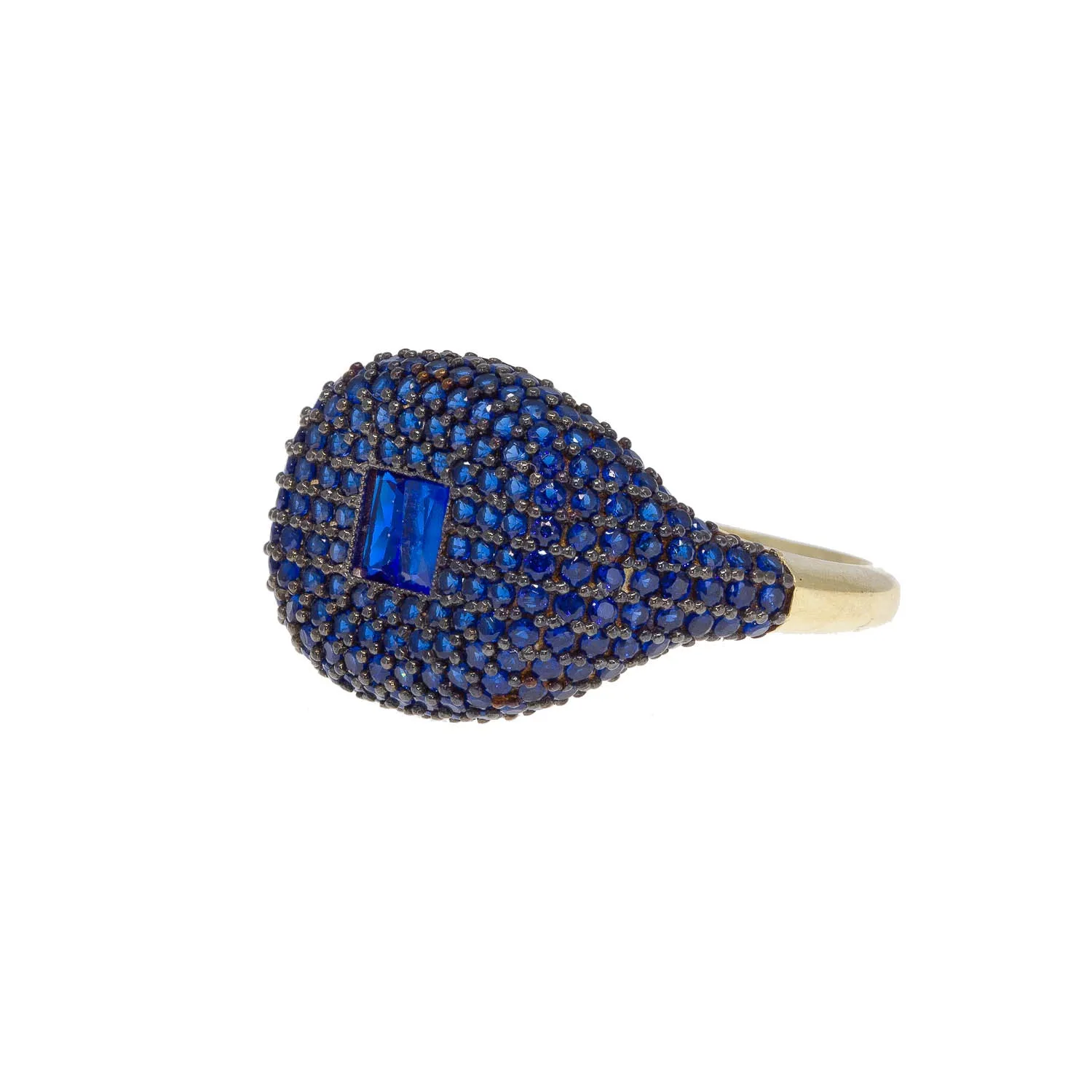 Rounded Crystal Ring in Sapphire sold by Ragen Jewels product image thumbnail 3