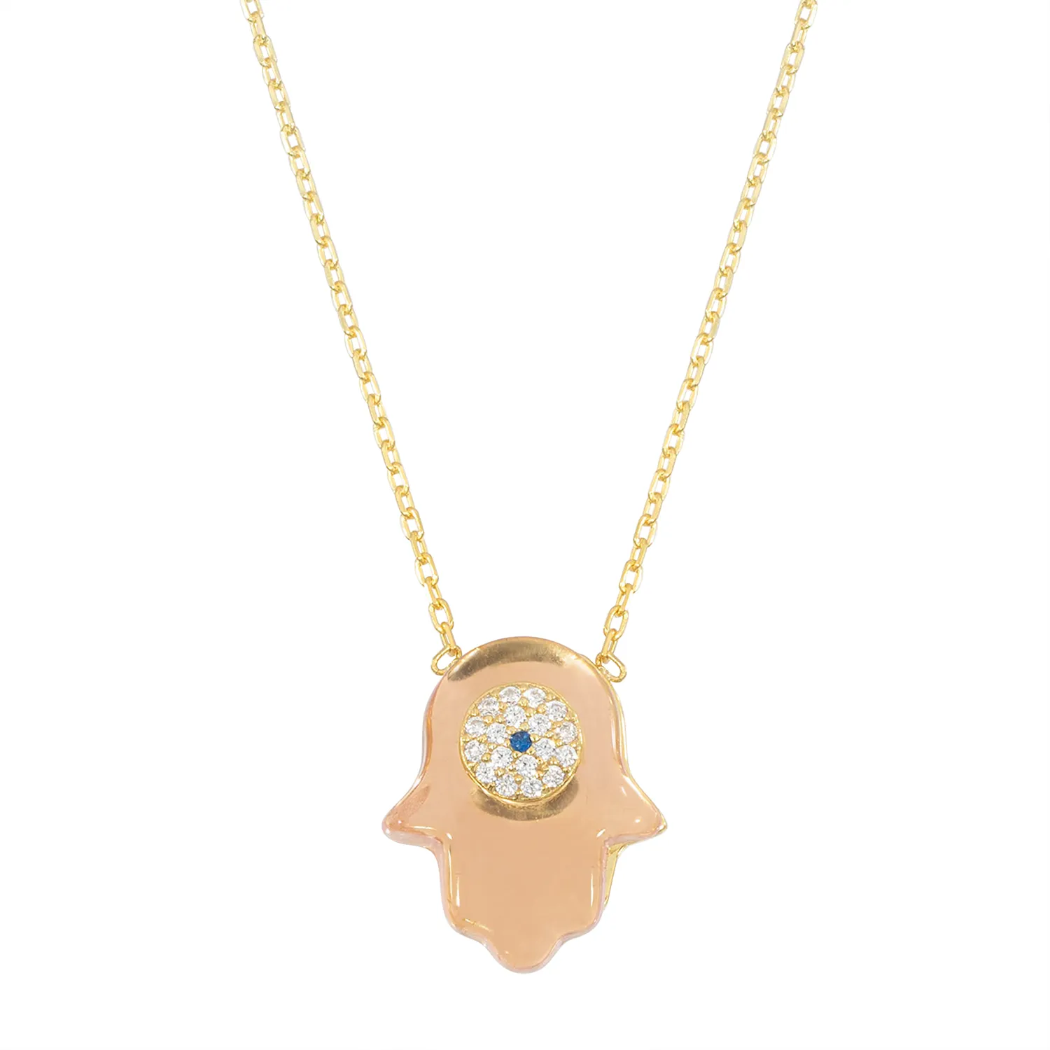 Jelly Warm Topaz Hamsa Necklace sold by Ragen Jewels