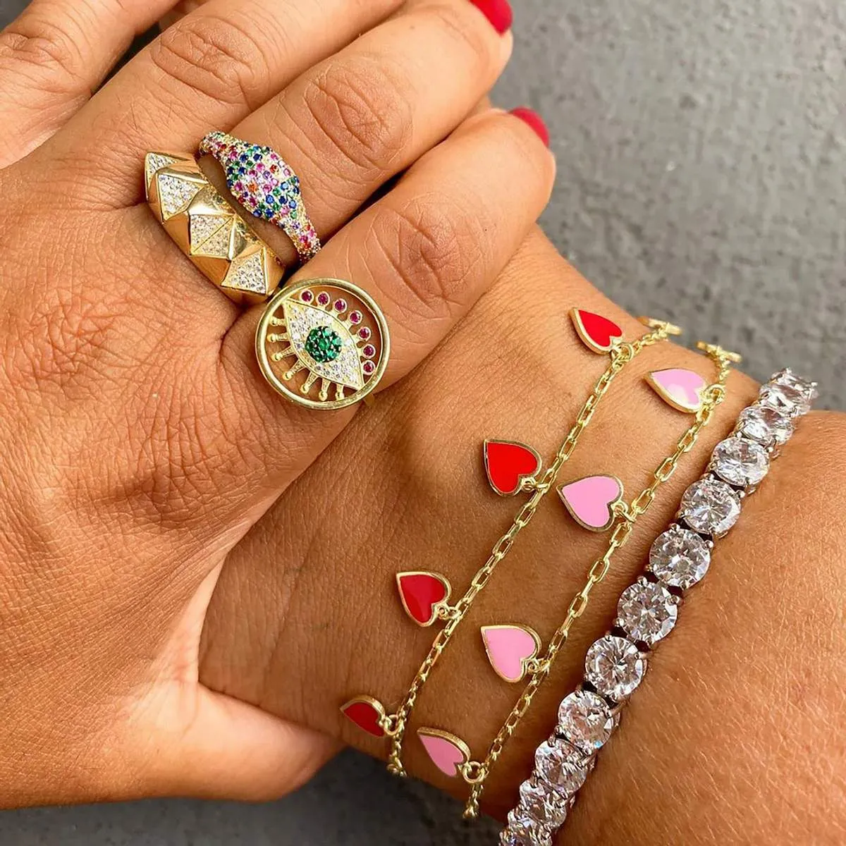 To The Moon and Back Anklet in Pink sold by Ragen Jewels product image thumbnail 2