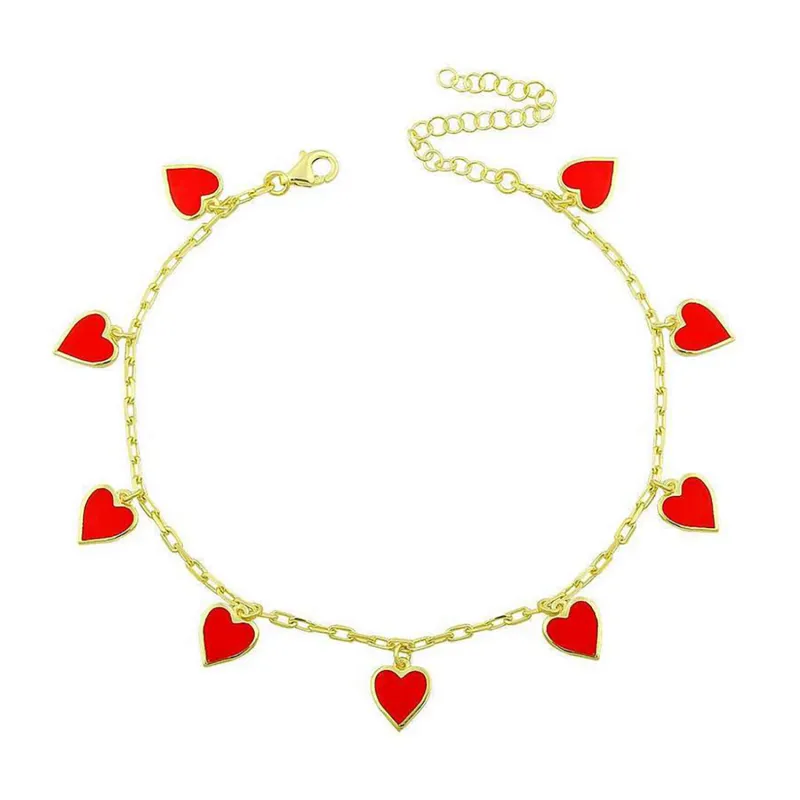 To The Moon and Back Anklet in Red sold by Ragen Jewels