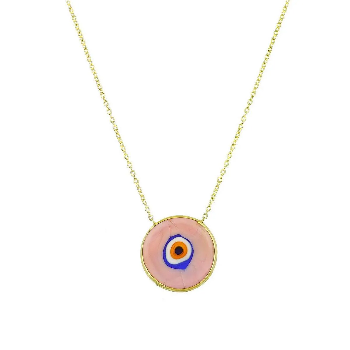 Antique Evil Eye Necklace in Pink sold by Ragen Jewels