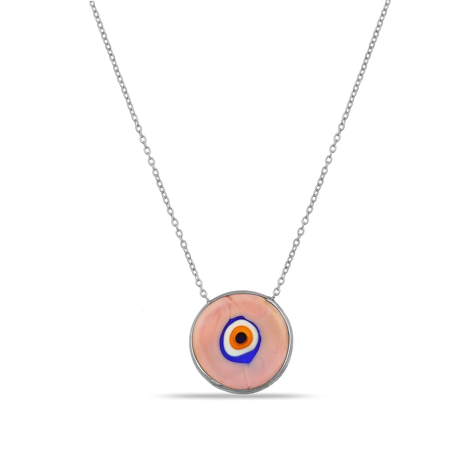 Antique Evil Eye Necklace in Pink sold by Ragen Jewels product image thumbnail 4