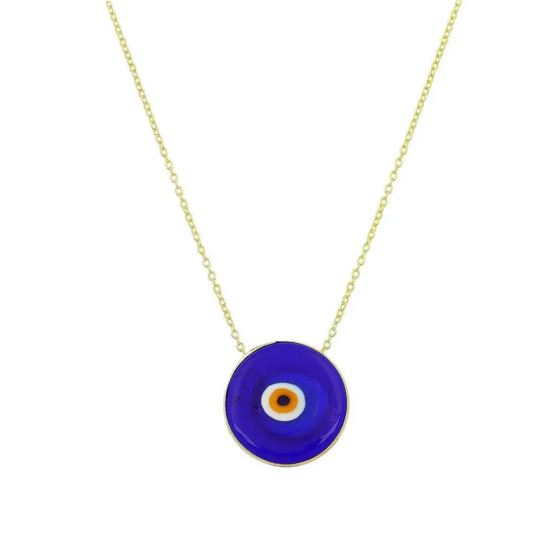 Antique Evil Eye Necklace in Deep Sea Blue sold by Ragen Jewels