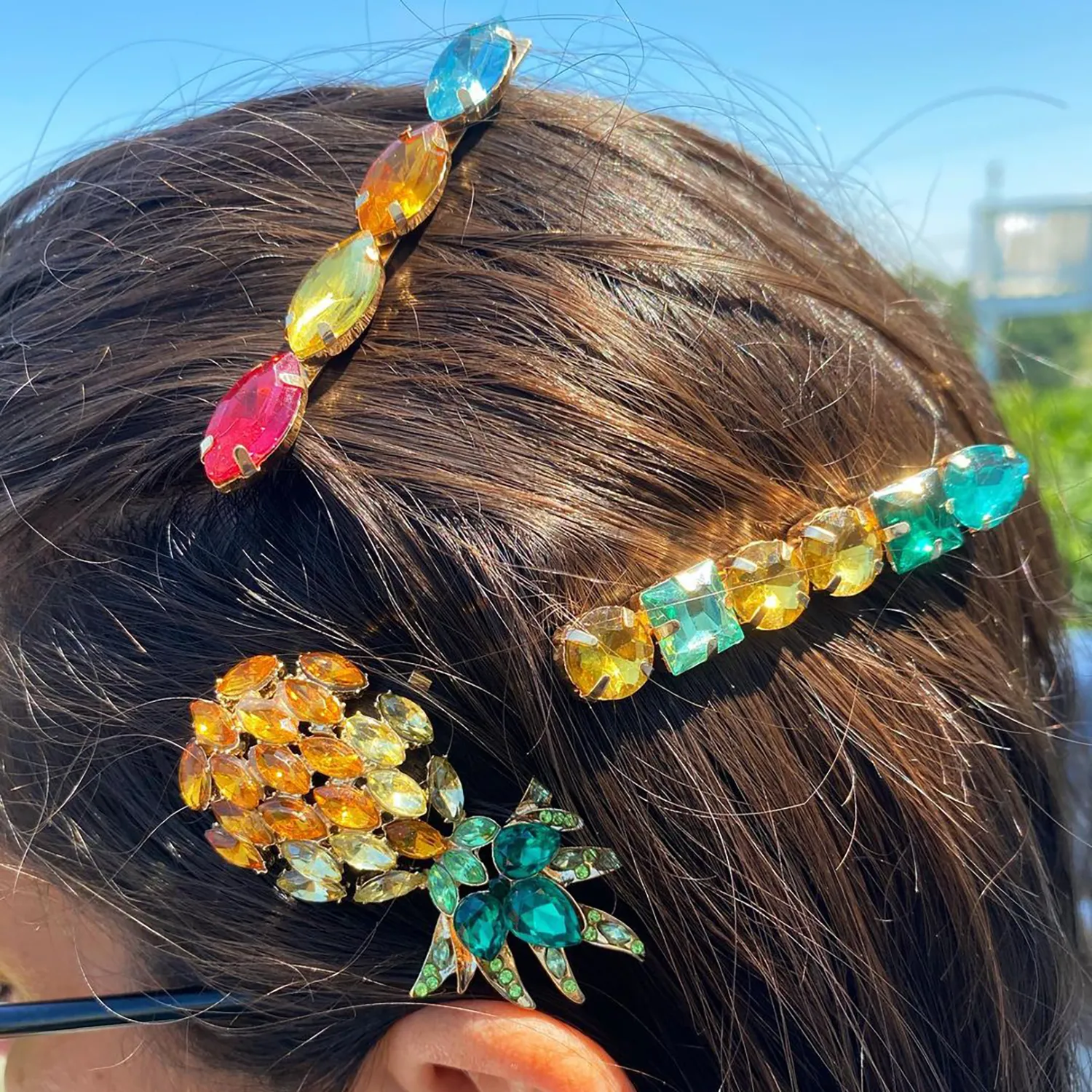 Tropical Punch Trio Hairpins sold by Ragen Jewels product image thumbnail 2