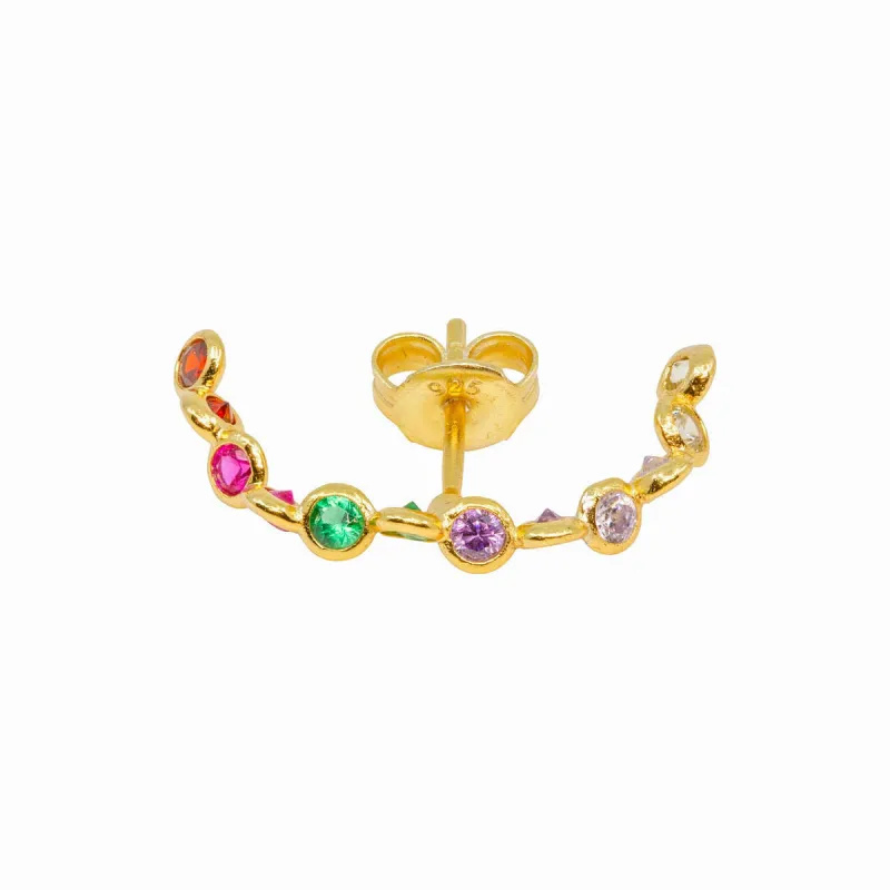Multicolor Huggie Bar Earring sold by Ragen Jewels