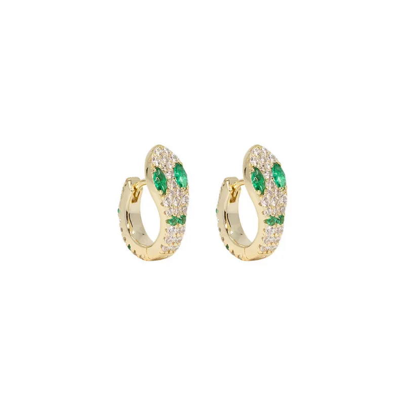 Green Snake Hoops sold by Ragen Jewels