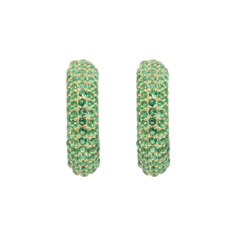 Green Global Hoops sold by Ragen Jewels