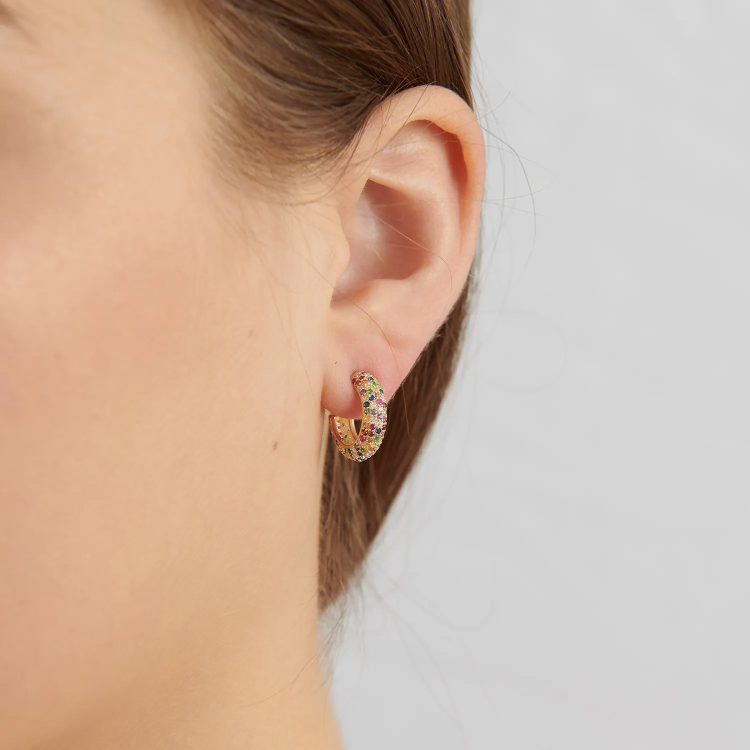 Rainbow Global Hoops sold by Ragen Jewels product image thumbnail 2