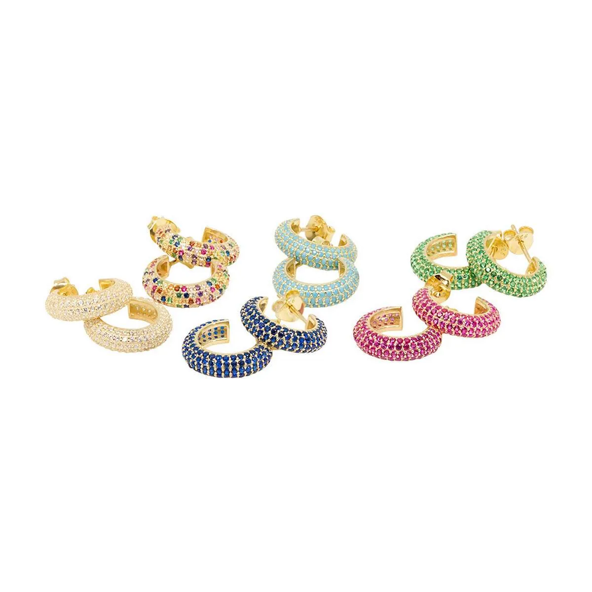 Rainbow Global Hoops sold by Ragen Jewels product image thumbnail 3